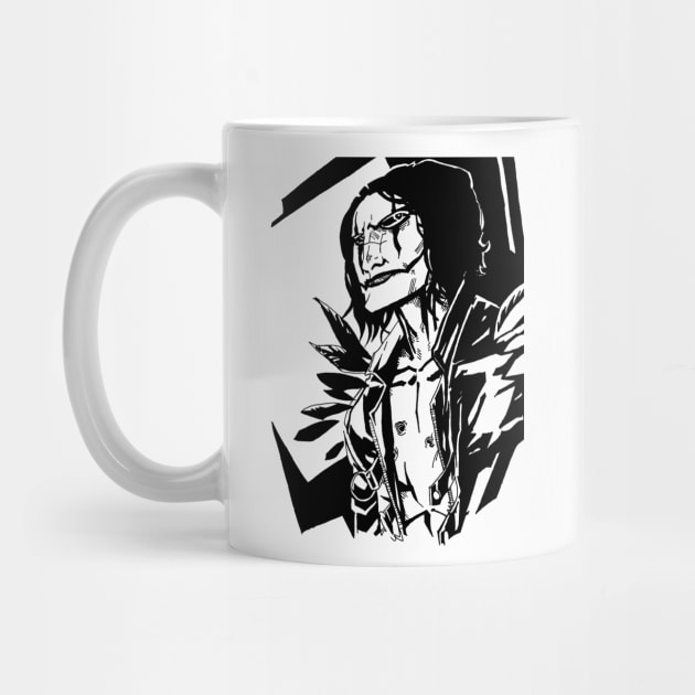 the crow - eric draven by black and white prints